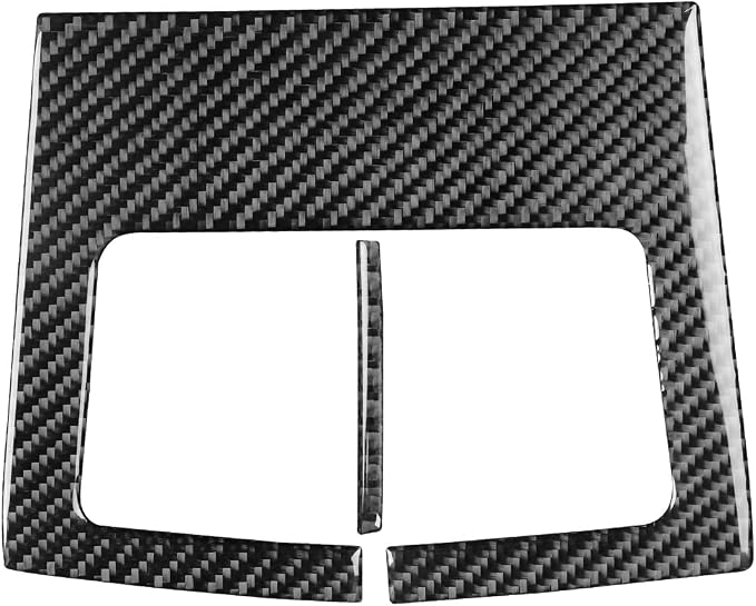 Premium Carbon Fiber Compatible with Ford Edge 2011-2014 2012 2013 SEL/Limited/SE/Sport Accessories Car Rear Row Storage Box Air Vent Frame Cover Interior Trim Sticker Decal Black 2PCS