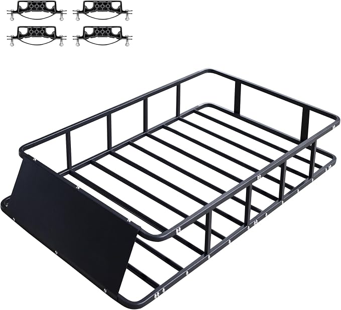64”x39”x8” Roof Cargo Rack for SUV Car Trucks,Heavy Duty Cargo Basket Anti-Rust Top Luggage Rack