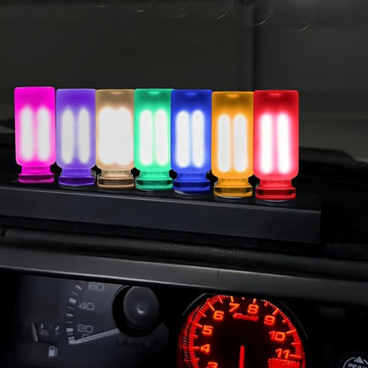 Retro Car Lamp, Touch-Adjust USB LED Automotive Lights, Plug-in Night & Ambient Bulb for Vehicles, Bedroom, Hallway, Desk, No-Pole Dimming (Frosted Purple Light)