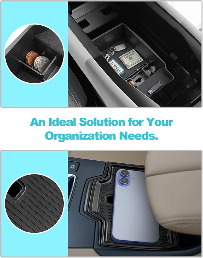 CDEFG 3Pcs for 2026 Mazda CX5 Center Console Organizer for 2026 Mazda CX-5 (S/Select/Preferred/Premium/Premium Plus) Accessory Middle Console Tray Storage Box