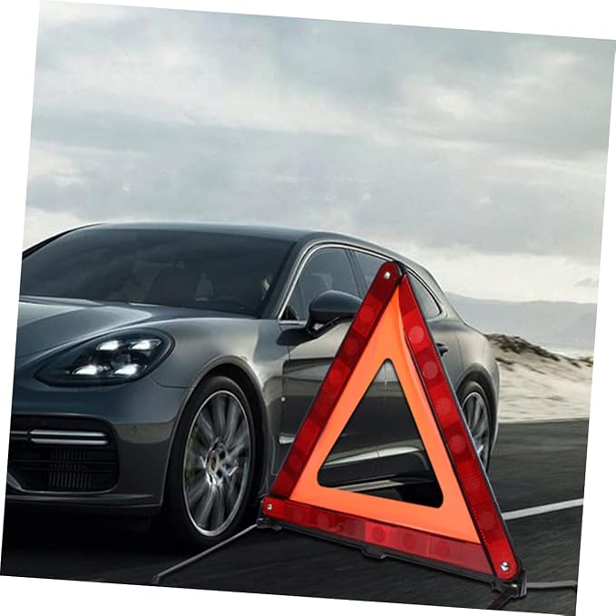 Roadside Hazard Warning Sign Kit 2pcs Triangle Warning Sign Led Triangle for Cars