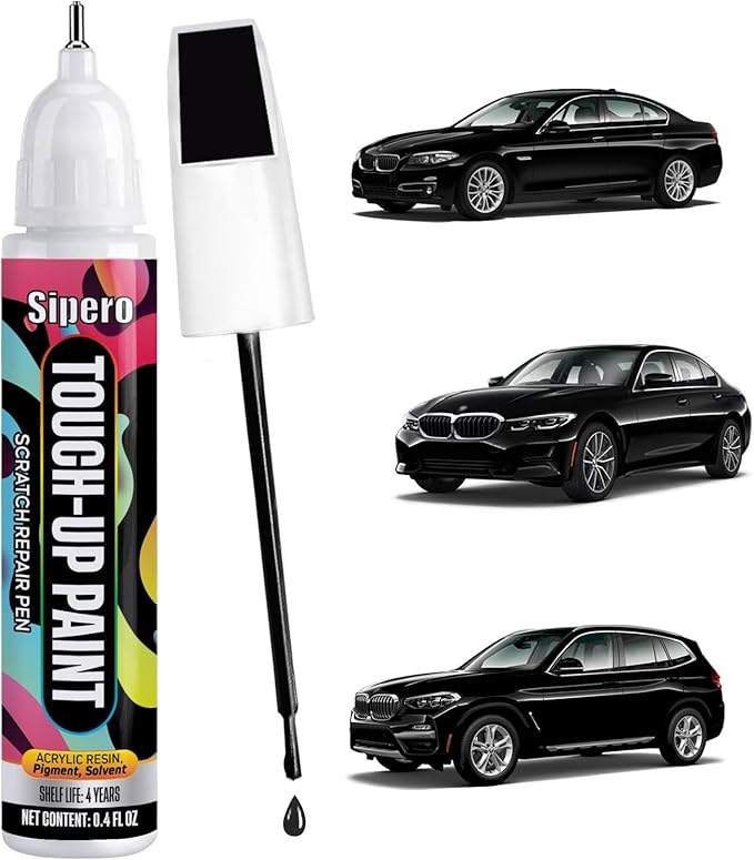 Fluid (Jet) Black (668) for BMW Touch Up Paint Pen - Exact OEM Color Match for Chips & Scratches - Compatible with 3 Series, 5 Series, X3, X5