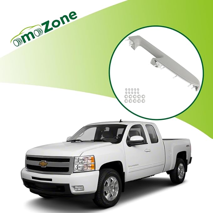 Upgraded Door Armrest Repair Kit Left Driver Side Door Panel Handle Gray Compatible with 2010-2014 Chevy Silverado GMC Sierra 1500 2500HD 3500HD Replaces 22818466