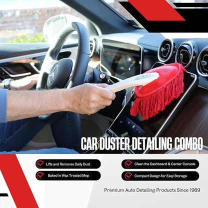 The Original California Car Duster Detailing Kit with Plastic Handle, Model Number: 62445 , Red