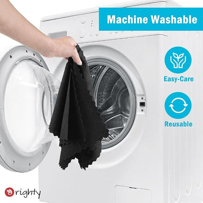 Orighty Microfiber Cleaning Cloth, 100 Pack Microfiber Towels for Cars, Multi-Purpose Shop Towels Cleaning Rags Bulk for Car, Home, Kitchen, 11.5’’ x 11.5’’, Black