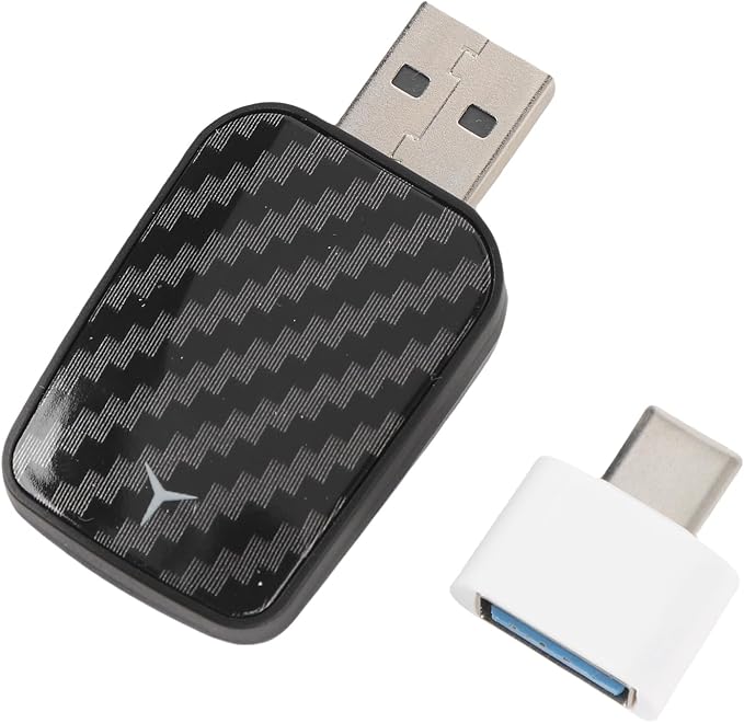 Wireless Adapter for Plug and Play Stable Connection Fast Converts Wired to Wireless for Dongle (Carbon Fiber Pattern R5031)