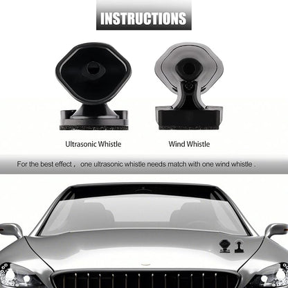 SAVITA 2pcs Auto Deer Whistles, Black Ultrasonic Car Deer Warning Whistles Self-adhesive Animals Alert Devices for Cars, Trucks and Motorcycles