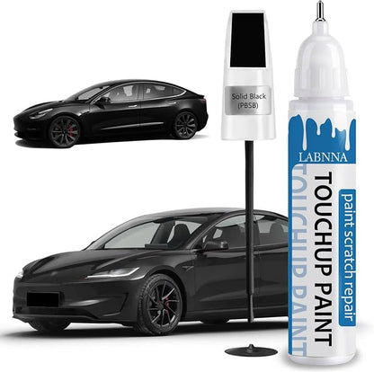 Solid Black (PBSB) Touch Up Paint for Tesla-Exact Match 2 in 1 touchup Paint Pen for Chips and Nicks Repair Car Paint Scratch Repair