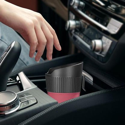 Car Trash Can, Mini Leakproof Vehicle Cup Holder Garbage Container Bin, Portable Automotive Interior Door Trash Storage Organizer Accessories, Universal for Sedan Truck SUV (Red)
