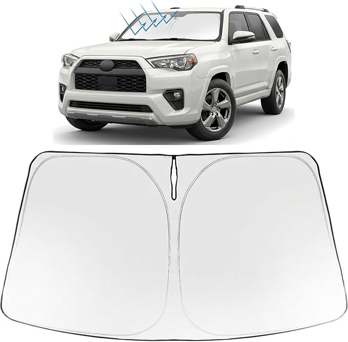 Proadsy Windshield Sun Shade for 4Runner 2025-2026 SR5, Trail, TRD (Off-Road, Premium, Pro) Limited Foldable Front Sunshade Protector Sun Visor Blocks UV Rays Keep Car Cooler Accessories