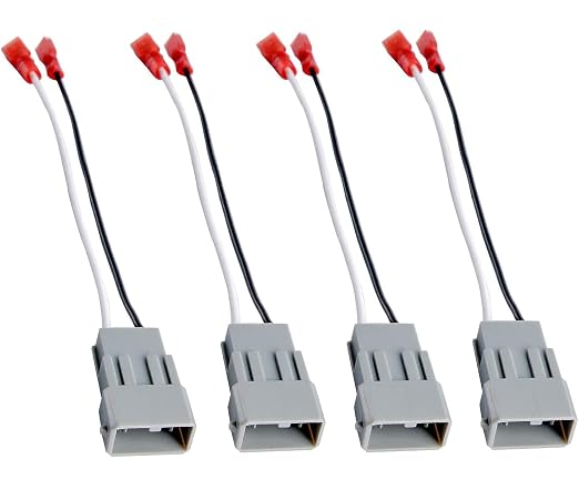 HSTECH 72-7800 2 Pairs (4 Pack) Car Speaker Connector Harnesses for with 1990-Up Honda and Acura Vehicles