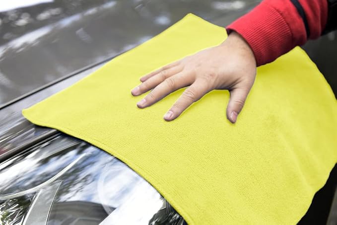 Avalon Towels Microfiber Cleaning Cloths (Value Pack of 48) - Size 16 x 16 Inches, Highly Absorbent Cleaning Rags, Lint Free, Reusable and Washable, Microfiber Towels for Cars