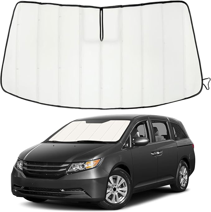 Windshield Sun Shade for Hon-da Odyssey 2011-2017, Front Window Visor Accessories, Folding Design Blocks Heat & UV Rays Maintain Cool Interior and Save Space