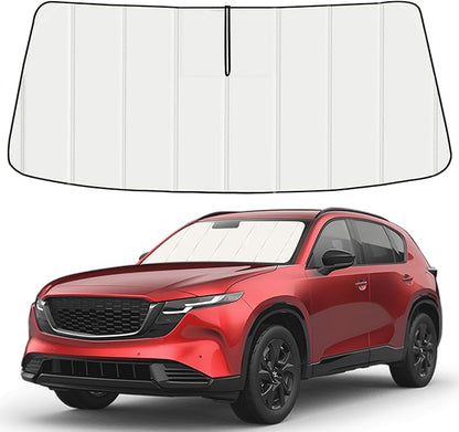 Windshield Sun Shade for Mazda CX-5 2017-2026, Front Window Visor Accessories, Folding Design Blocks Heat & UV Rays Maintain Cool Interior and Save Space