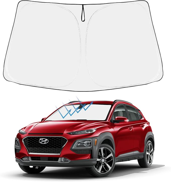 Proadsy 2026 Upgrade Front Windshield Sun Shade Foldable Sunshade Protector Custom Fit 2018-2023 Sedan Accessories