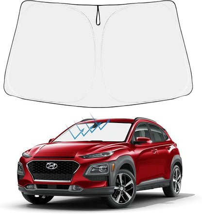 Proadsy 2026 Upgrade Front Windshield Sun Shade Foldable Sunshade Protector Custom Fit 2018-2023 Sedan Accessories