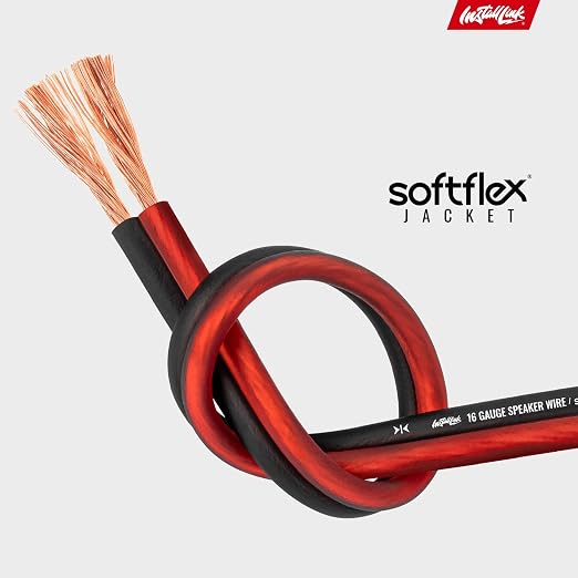 Install Link 16 AWG Gauge Speaker Wire Cable Stereo, Car or Home Theater, CCA (250 Feet)