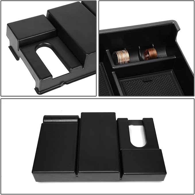 DNA MOTORING ZTL-Y-0008 Center Console Armrest Organizer Tray [for 07-19 Tundra],Black