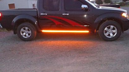 iJDMTOY 40-Inch 63-SMD Flexible LED Running Board/Side Step Lighting Kit Compatible with Truck SUV, Amber Yellow