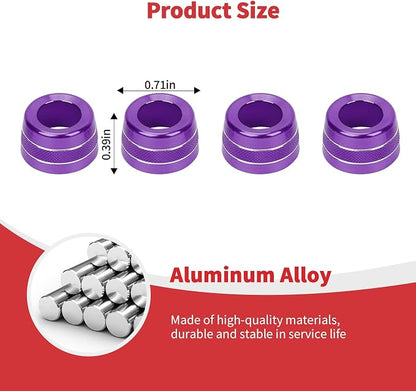 Linskip Aluminum Vent Knob Covers Compatible with Ford Bronco Sport 2021-2024, Dash Air Vent Knob Trim Kit for Bronco Sport Interior Accessories(Purple)