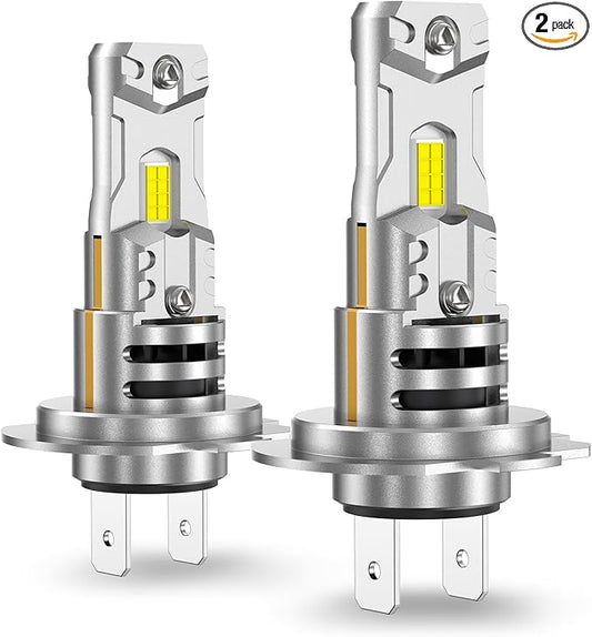 SEALIGHT H7 Bulb, 80000LM 6500K Output Canbus Ready, For Powersports IP68 80000Hrs Lifespan, 1：1 Size Real Halogen, 3Mins Installation, 2 Pack