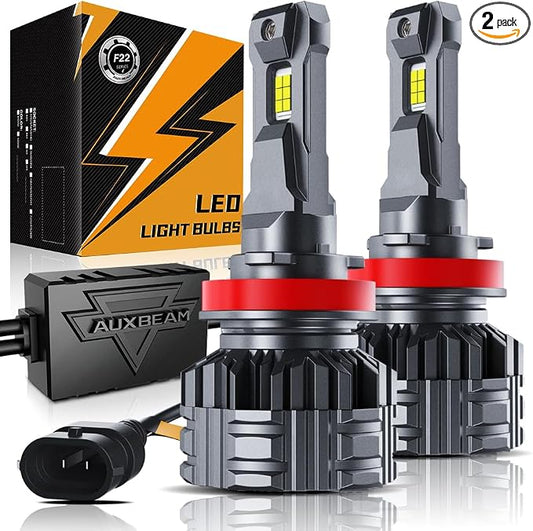 Auxbeam H11 H8 H9 Fog Light, F22 Series H11 Powersports,110W 24000LM 700% Brighter H8 Light for UTV ATV Offroad Use