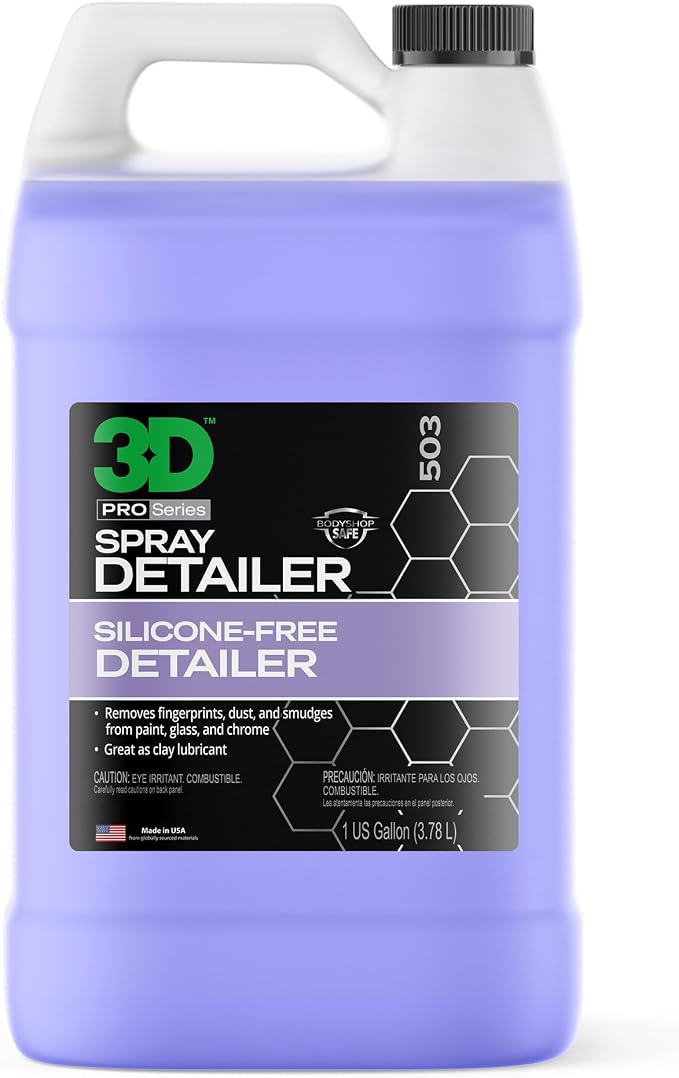 3D Spray Detailer - Silicone-Free Body Shop Detailer Spray for Freshly Painted Vehicles 1 Gallon