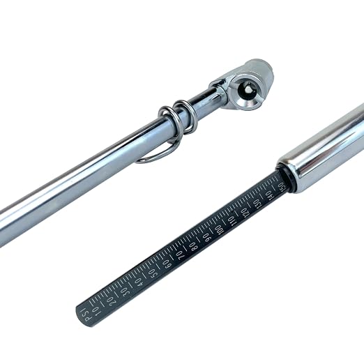 Haltec GA-135S Dual Foot Truck Service Angled Chrome Tire Air Gauge. Measures 10-150 PSI in 2 PSI Increments with Metal Indicator Bar.