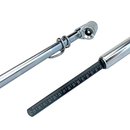 Haltec GA-135S Dual Foot Truck Service Angled Chrome Tire Air Gauge. Measures 10-150 PSI in 2 PSI Increments with Metal Indicator Bar.