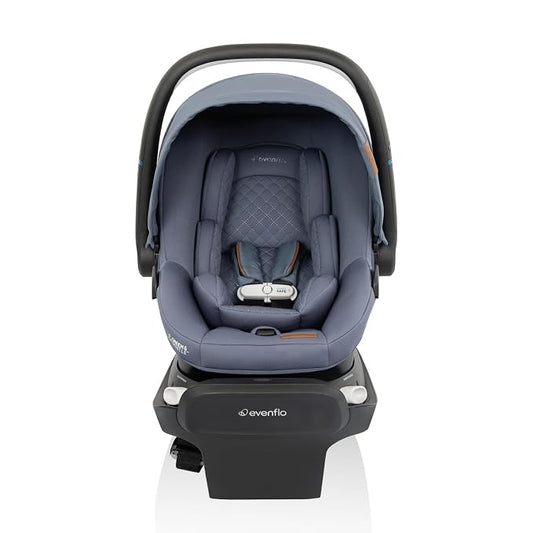 Evenflo Revolve180 LiteMax NXT Rotating Rear-Facing Lightweight Preemie and Infant Car Seat 3-30lbs. with SensorySoothe. Easy Install with Base (Flint)