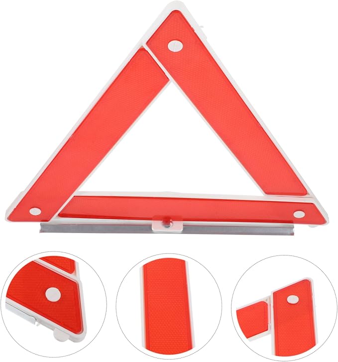 Emergency Triangle Warning Sign for Cars Reflective Roadside Safety Triangle Foldable Car Emergency Tool for Roadside Assistance