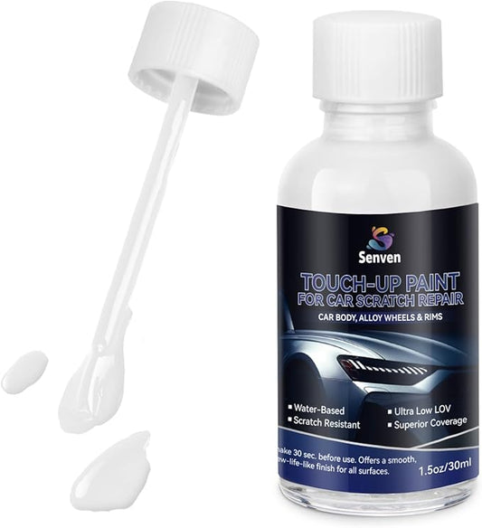 Car White Paint Touch Up Cars Scratch Repair for Vehicles, Rim High-Gloss White Paint Pen 30ML Quick Drying Automotive Scratch Repair, Non-toxic 1.5 oz Easy to Use