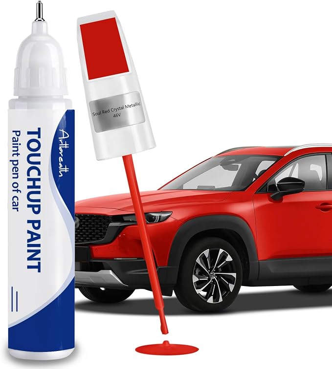 Soul Red Crystal Metallic(46V) Touch Up Paint for Mazda Car Paint Pen Scratch Repair Two-In-One Touch Up Paint Automotive Paint Pen for MAZDA3 CX-5 CX-30 CX-50 CX-70