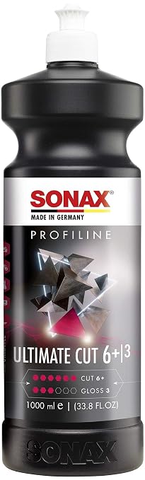 SONAX Ultimate Cut Compound | Heavy Cutting Abrasive Polish for P1000 Sanding Marks, Deep Paint Defects & Surface Imperfections | Water-Based | Step 1 Correction Formula | 1L | 33oz | 239300