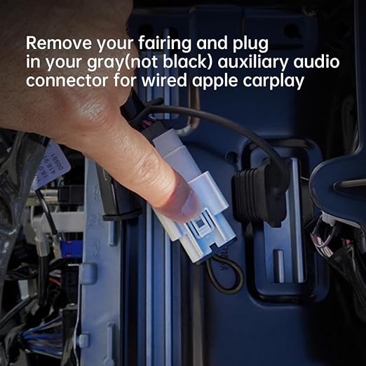Apple Car Play Jumper Plug for 2019-2023 Harley Davidson Road Glide, Street Glide and HD Ultra Limited with Apple Carplay