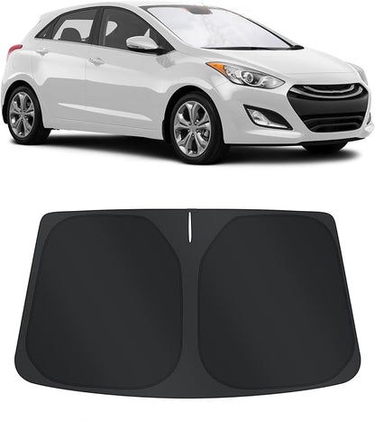 TINGLU Sun Shade for Hyundai Elantra 2011-2016 Accessories Windshield Sun Shade Window Shade UV Rays Protection Sun Visor Cover with Steering Wheel Sunshade Storage Bag