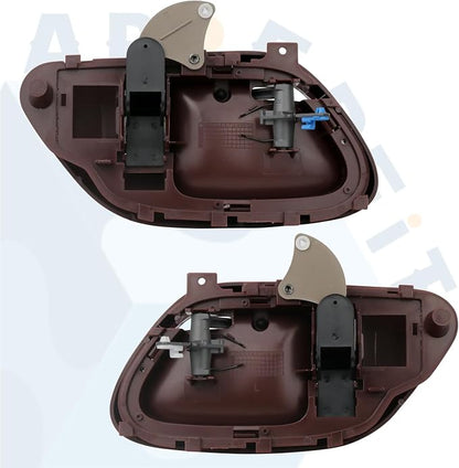 APPERFiT Interior Door Handle w/Bezel Kit (Red) Compatible with 1995-2002 Chevy Chevy GMC Truck C1500 C2500 C3500 K1500 K2500 K3500 Suburban Tahoe Yukon Replaces 15708049 15708050