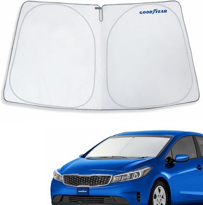 Goodyear Foldable Windshield Sunshade for Kia Forte 2014-2018, Car Accessories, Sunshade Cover, Sun Shade Car Windshield, Window Sun Blocker - GY008275