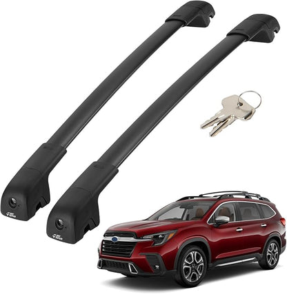 JOYTUTUS Lockable Car Roof Rack Cross Bars Compatible with Subaru Ascent 2019-2025, 300LB Aluminum Crossbars for Roof Racks Suitcases Kayaks Canoes Bikes Skis Snowboard