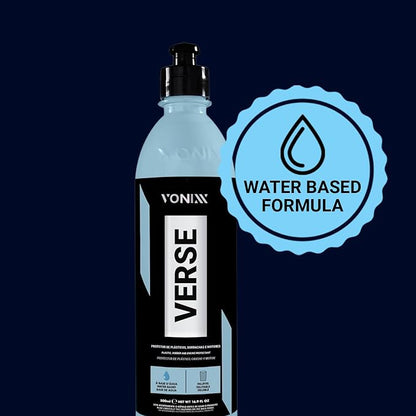 Vonixx Verse Automotive Surface Protector | Multipurpose Car Dressing for Plastic and Rubber | Restore and Protect Interior & Exterior Surfaces | Concentrated | Water Based | 16.9 fl oz (500 ml)