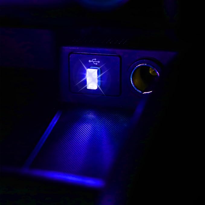 2 Pcs USB LED Car Interior Atmosphere Lamp, Night Light Led Decoration Light Ambient Lighting Kit Interior LED Lights, Portable Vehicle Ambient Lighting Kit for All Car Interior Accessories (Multi)
