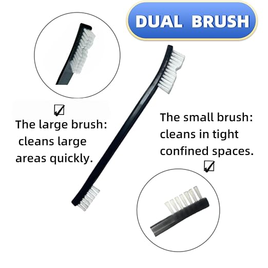10-Pack Soft Bristle Brushes for Cars, Motorcycles & Households – Clean Engine Parts, Window Tracks & Bicycle Chains - Includes Grill Brush & Heat-Resistant Gun Cleaning Brushes