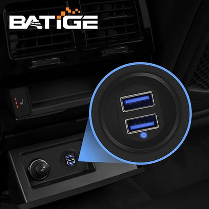 Alloy Dual Port USB 3.0 Car Dashboard Flush Mount Cable, Male to Female with LED Indicator Extension Cable for Car Truck Boat Motorcycle Dashboard Panel 1ft