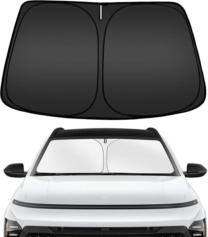 ARISMOTOR Windshield Sun Shade for Hyundai Kona 2024-2025 2026, Custom Fit Foldable Front Window Sunshade Sun Visor Protector, Block UV Rays Keep Your Car Cooler