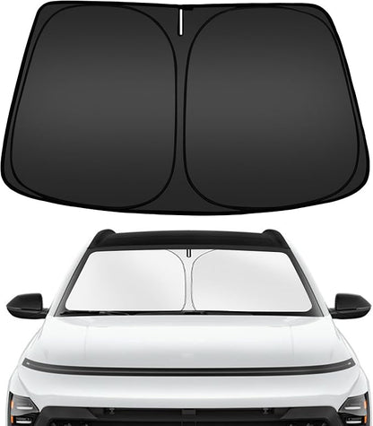 ARISMOTOR Windshield Sun Shade for Hyundai Kona 2024-2025 2026, Custom Fit Foldable Front Window Sunshade Sun Visor Protector, Block UV Rays Keep Your Car Cooler