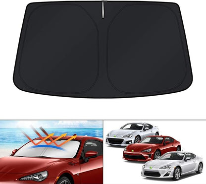 KUST Windshield Sun Shade for 2017-2020 2021 Toyota 86/2022 2023 Toyota GR86 Window Shades for 2013-2022 2023 Subaru BRZ/2012-2016 Scion FR-S FRS Accessories Blocks UV Rays Keep Cars Cooler