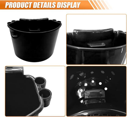 Craedli Car Detailing Bucket Organizer, Multipurpose Auto Hanging Cleaning Tool Organizer, Universal Portable Vehicle Washing Bucket Accessories for Car, Home, Garden, Camping (Black)