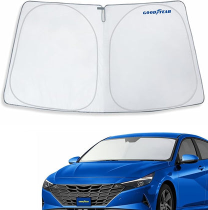 Goodyear Foldable Windshield Sunshade for Hyundai Elantra 2021-2026, Car Accessories, Sunshade Cover, Sun Shade Car Windshield, Window Sun Blocker - GY008244