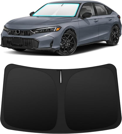 INSAUTO Custom Fit Windshield Sun Shade Accessories for Honda Civic 2022-2026, Foldable Front Window Sunshade, UV & Heat Reflector, Keeps Interior Cool, Includes Storage Bag
