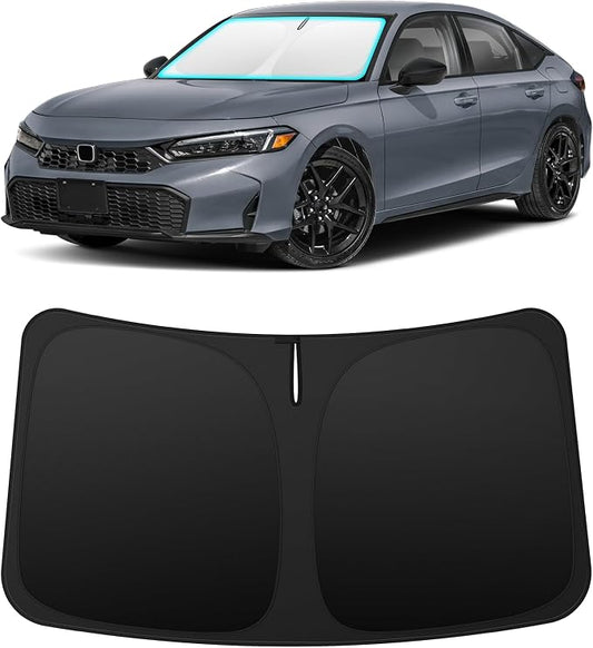 INSAUTO Custom Fit Windshield Sun Shade Accessories for Honda Civic 2022-2026, Foldable Front Window Sunshade, UV & Heat Reflector, Keeps Interior Cool, Includes Storage Bag